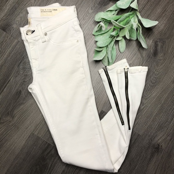 rag & bone Denim - RAG & BONE | sz 24 white zipper Capri jeans